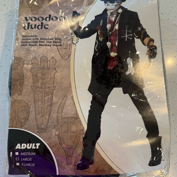 L Spirit Halloween Men’s Voodoo Dude Costume Voodoo Jewelry Size Large - Picture 2 of 7